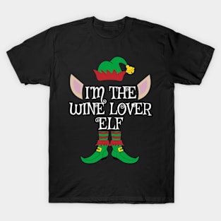 I'm The Wine Lover Christmas Elf T-Shirt